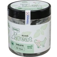 Supliment pentru câine și pisică Herba Treat, piele și blană, 50 de tablete