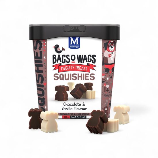 Jeleuri pentru câine Montego Bags OWags, cu aromă de roșcove și vanilie , 500 g