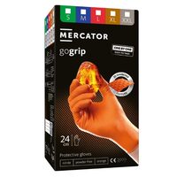 Mănuși nitril GOGRIP orange, S, 100 buc
